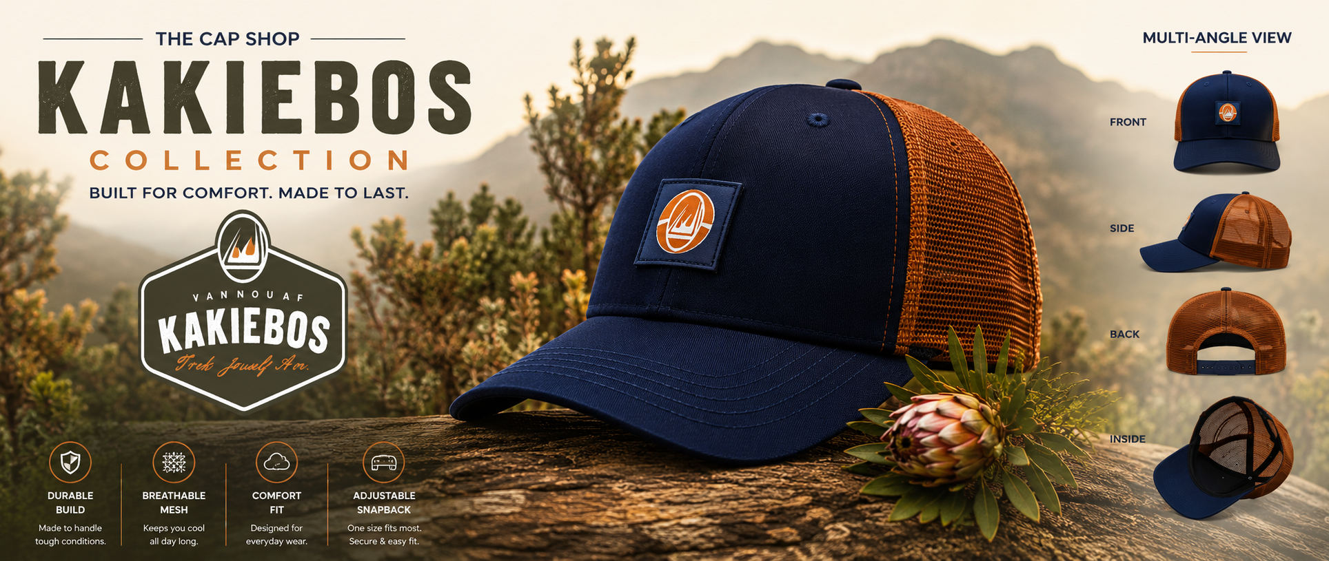 Kakiebos Caps