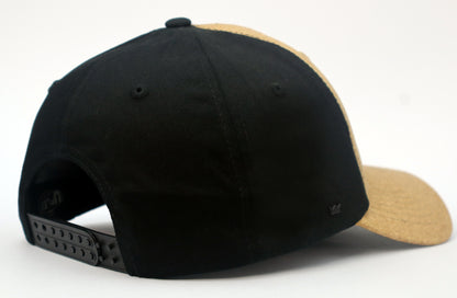 Bosbul Cork Black Trucker Cap with Leather Patch