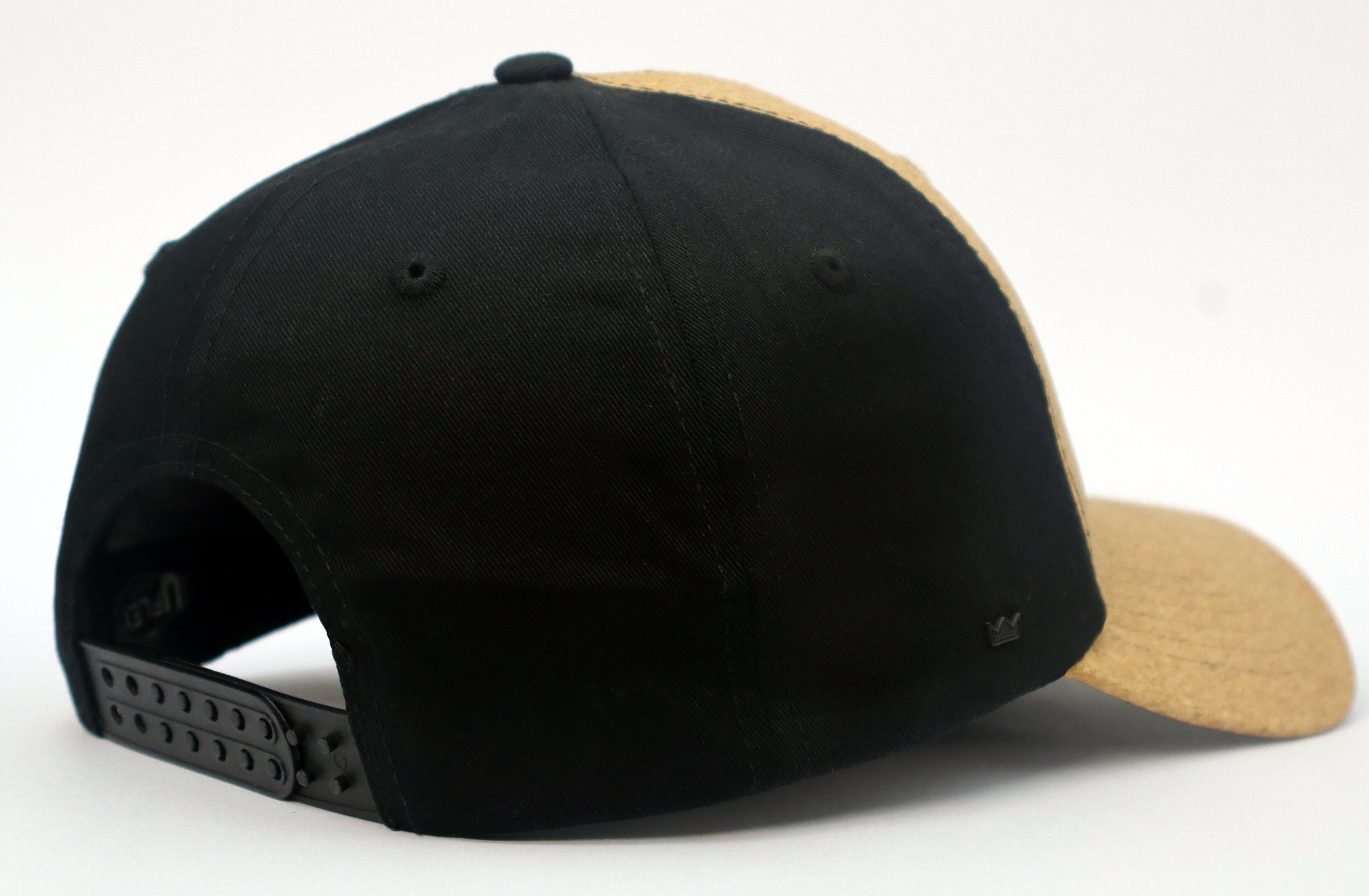 Bosbul Cork Black Trucker Cap with Leather Patch