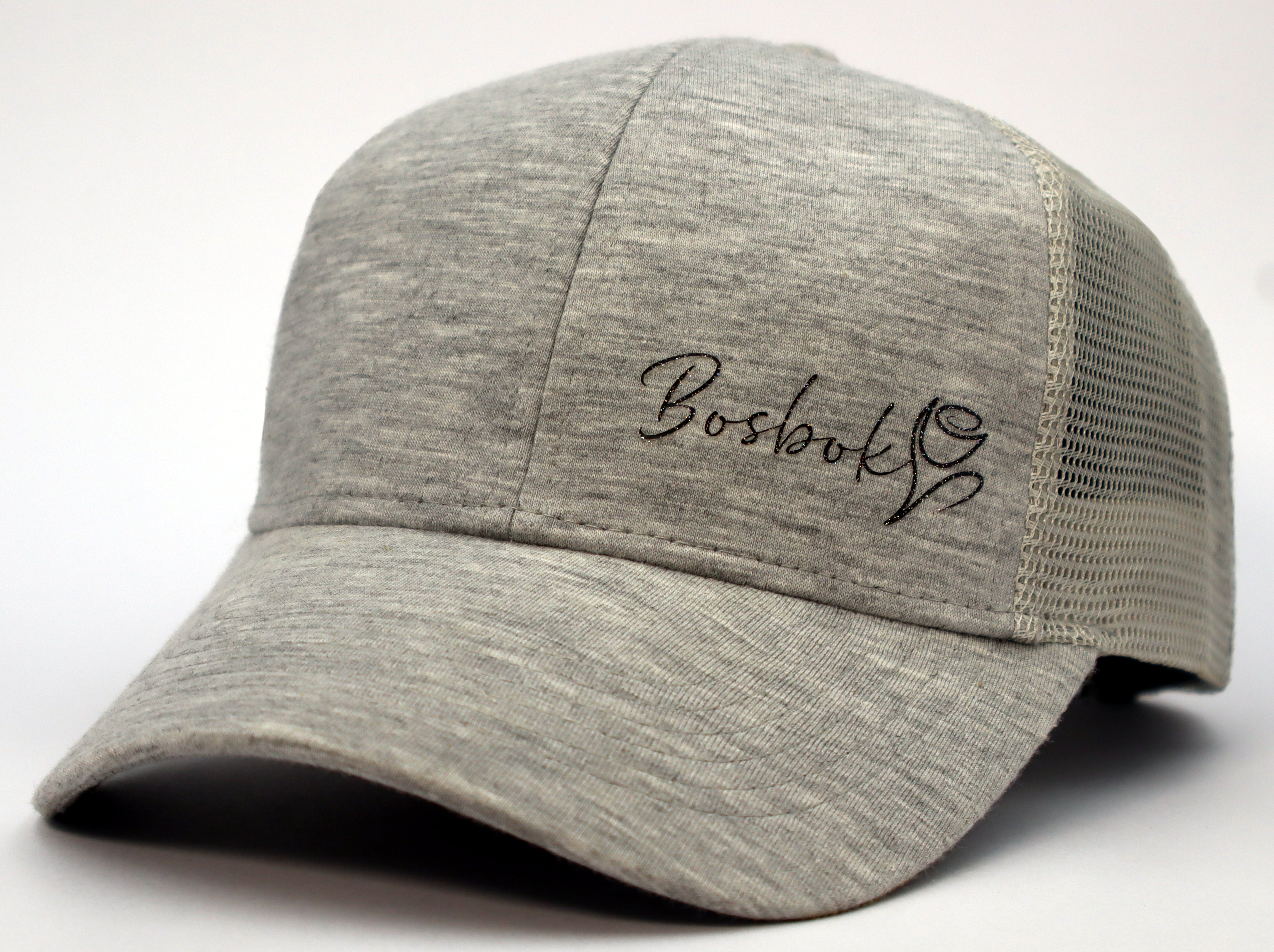 Bosbok Classic Grey Trucker Cap with Ponytail Opening