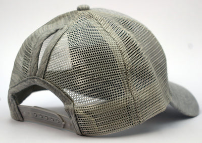 Bosbok Classic Grey Trucker Cap with Ponytail Opening